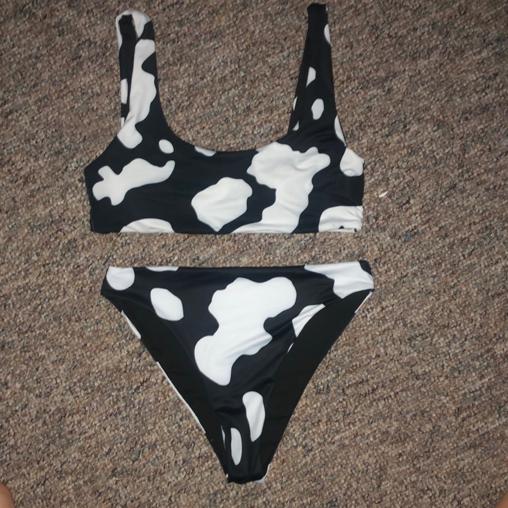 Cow print SHEIN bathing suit